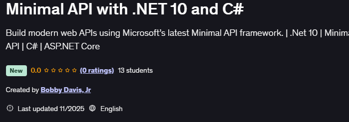 Minimal API with .NET 10 and C#