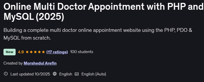 Online Multi Doctor Appointment with PHP and MySQL (2025)