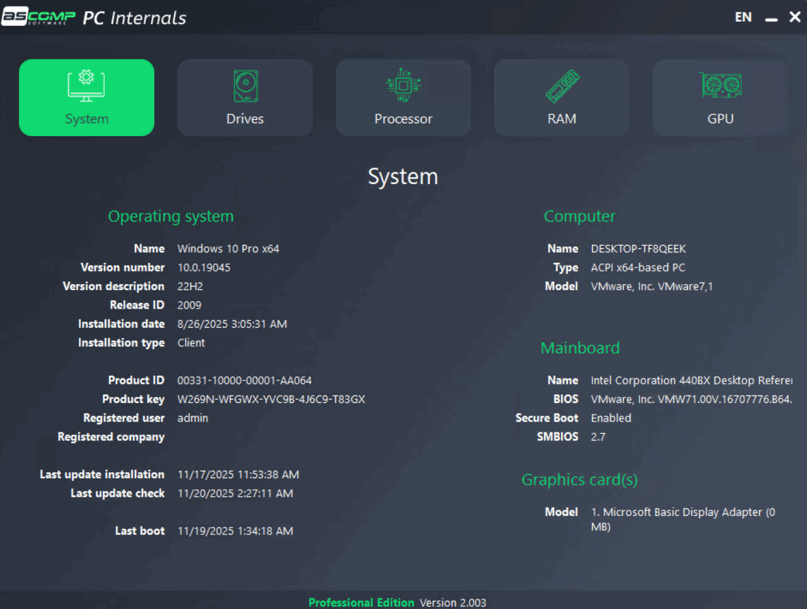 PC Internals Pro 2.003 Multilingual