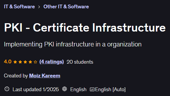 PKI - Certificate Infrastructure