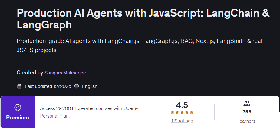 Production AI Agents with JavaScript: LangChain & LangGraph