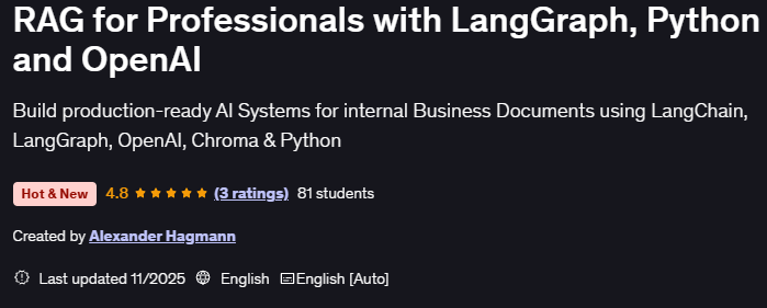 RAG for Professionals with LangGraph, Python and OpenAI
