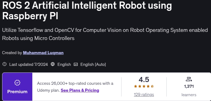 ROS 2 Artificial Intelligent Robot using Raspberry PI
