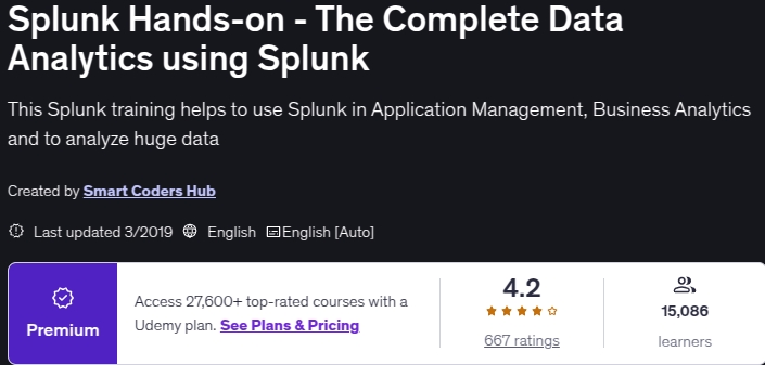 Splunk Hands-on - The Complete Data Analytics using Splunk
