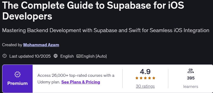The Complete Guide to Supabase for iOS Developers