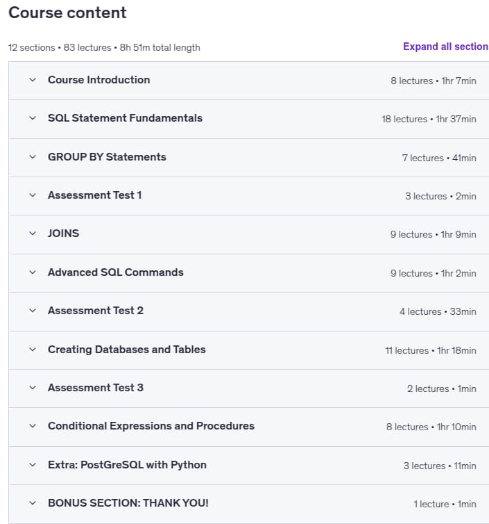 The Complete SQL Bootcamp_ Go from Zero to Hero