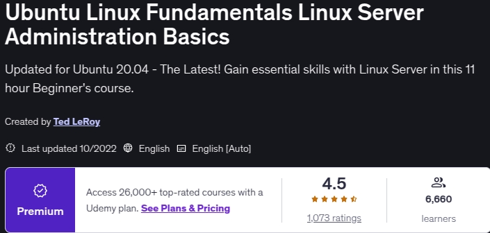 Ubuntu Linux Fundamentals Linux Server Administration Basics
