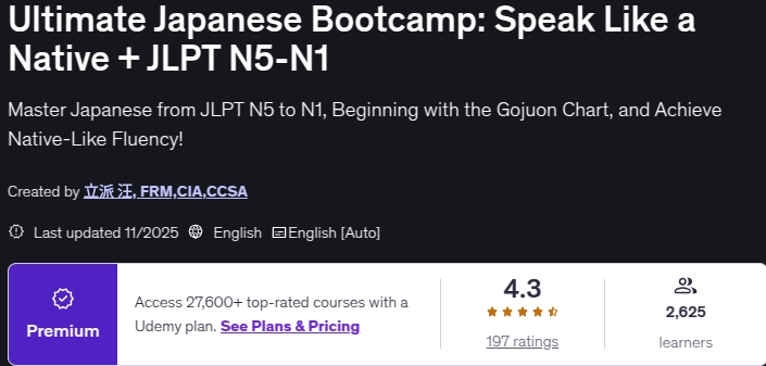 Ultimate Japanese Bootcamp_ Speak Like a Native + JLPT N5-N1