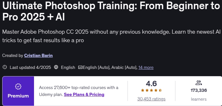 Ultimate Photoshop Training_ From Beginner to Pro 2025 + AI