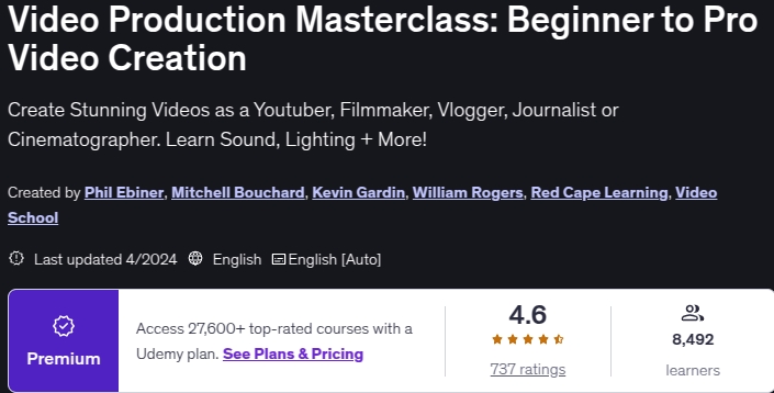 Video Production Masterclass_ Beginner to Pro Video Creation