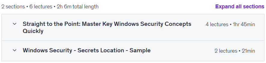Windows Security - Secrets Location