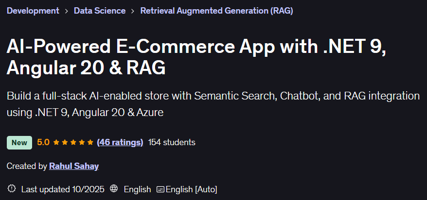 AI-Powered E-Commerce App with .NET 9 Angular 20 & RAG