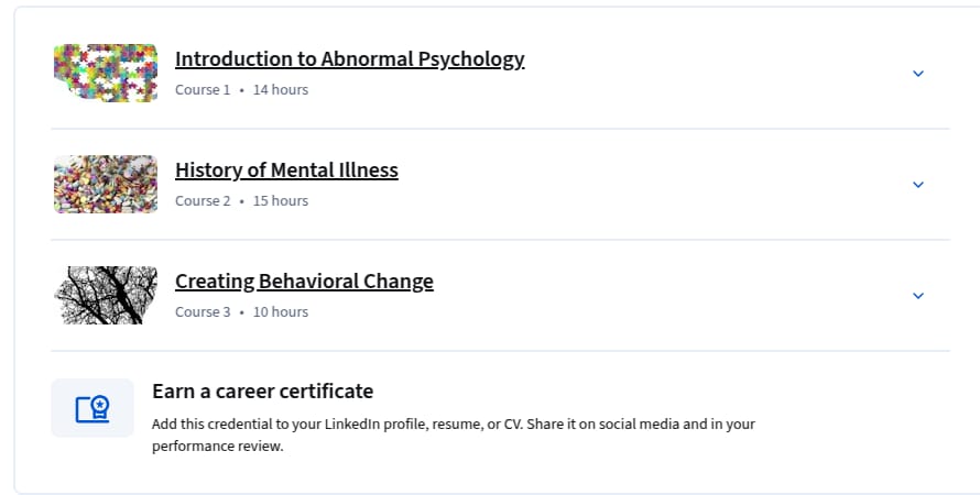 Abnormal Psychology Specialization