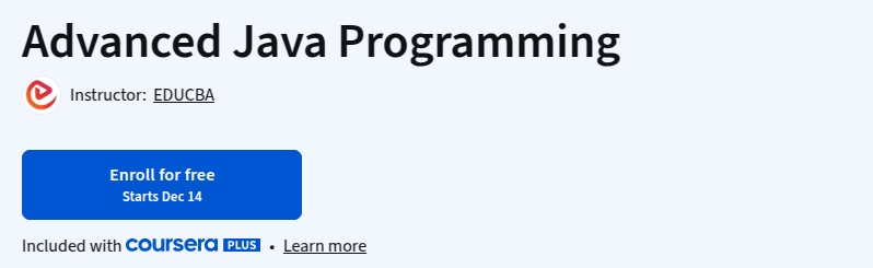 Advanced Java Programming