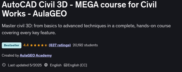 AutoCAD Civil 3D - MEGA course for Civil Works - AulaGEO