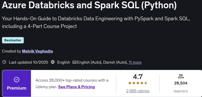Azure Databricks and Spark SQL (Python)