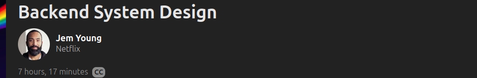 Backend System Design