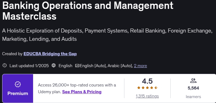 Banking Operations and Management Masterclass