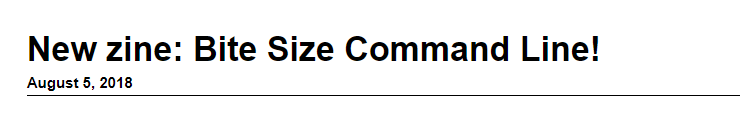 Bite Size Command Line (Wizard Zines)