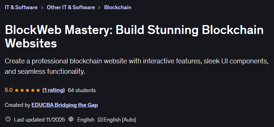 BlockWeb Mastery: Build Stunning Blockchain Websites