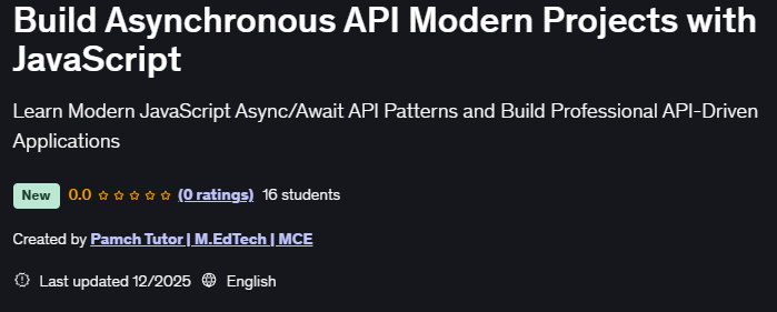 Build Asynchronous API Modern Projects with JavaScript