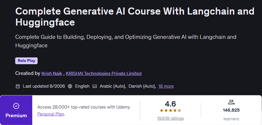 Complete Generative AI Course With Langchain and Huggingface