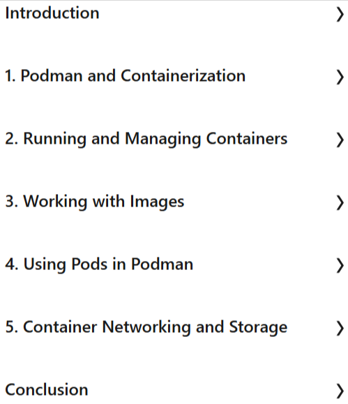 Container Management with Podman Content
