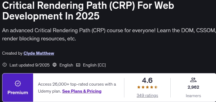 Critical Rendering Path (CRP) For Web Development In 2025
