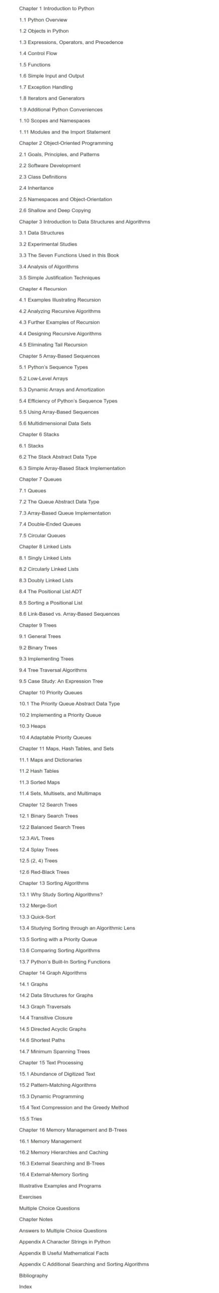 Data Structures and Algorithms in Python