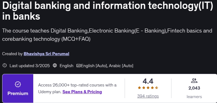 Digital banking and information technology(IT) in banks