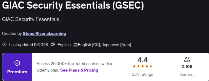 GIAC Security Essentials (GSEC)