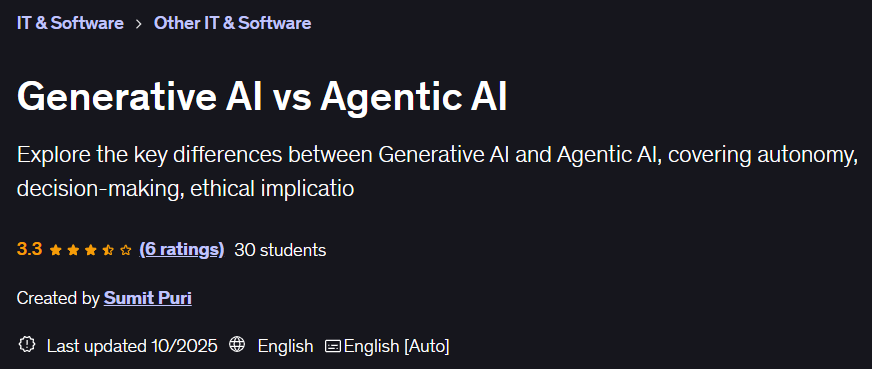 Generative AI vs. Agentic AI