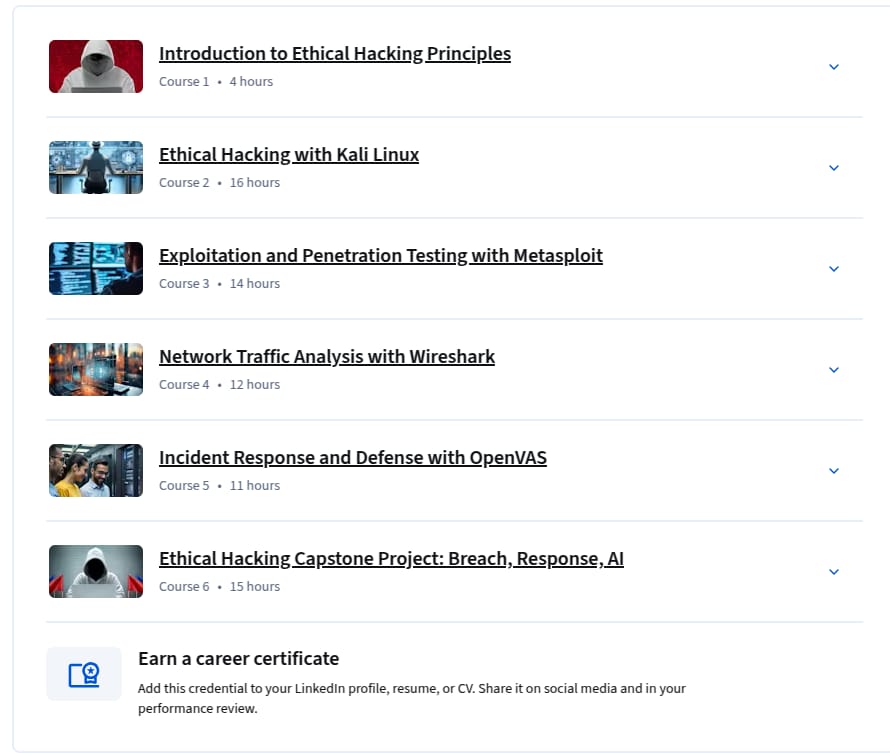 IBM Ethical Hacking with Open Source Tools Professional Certificate