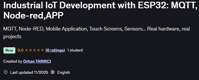 Industrial IoT Development with ESP32 MQTT, Node-red,APP