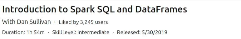 Introduction to Spark SQL and DataFrames