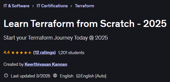 Learn Terraform from Scratch - 2025