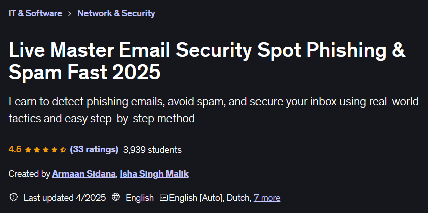 Live Master Email Security Spot Phishing & Spam Fast 2025