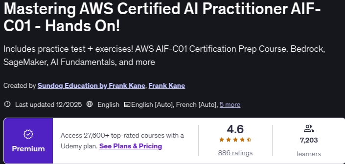 Mastering AWS Certified AI Practitioner AIF-C01 - Hands On!