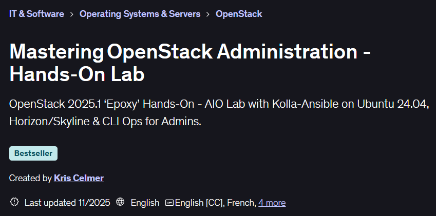 Mastering OpenStack Administration - Hands‑On Lab