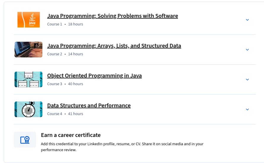 Object Oriented Programming in Java Specialization