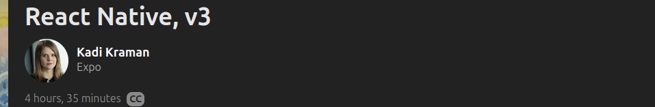 React Native, v3