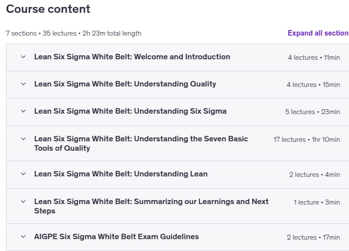 Six Sigma_ Certified Lean Six Sigma White Belt (Accredited)