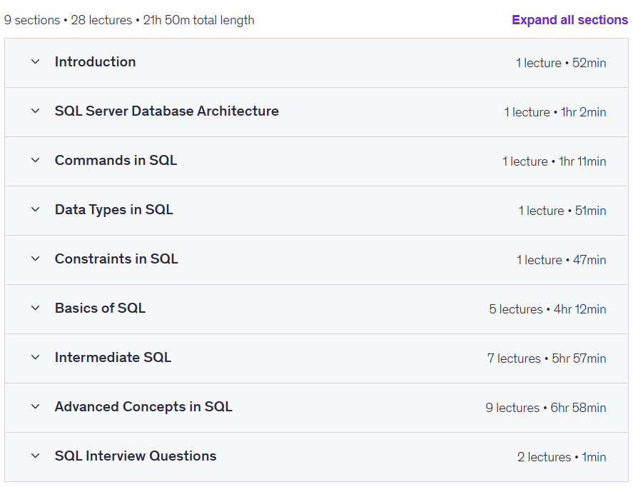 The Complete SQL Bootcamp: From Basics to Advanced