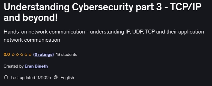 Understanding Cybersecurity part 3 - TCP_IP and beyond!