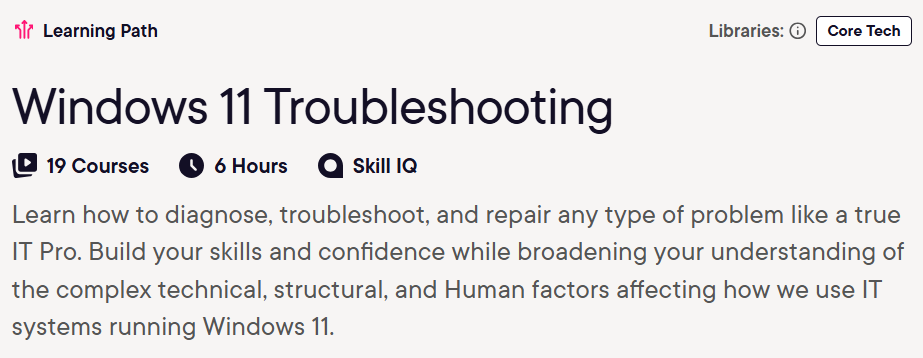 Windows 11 Troubleshooting