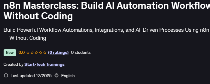n8n Masterclass Build AI Automation Workflow Without Coding