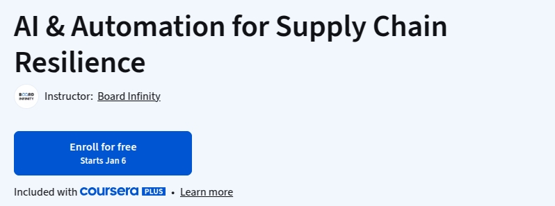 AI & Automation for Supply Chain Resilience