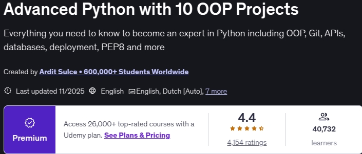 Advanced Python with 10 OOP Projects