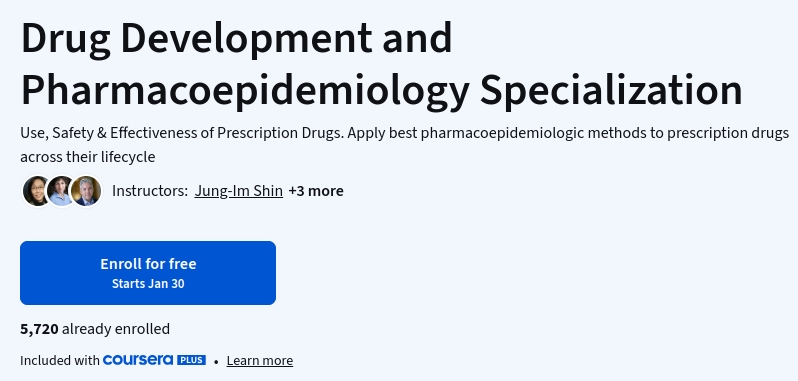 Drug Development and Pharmacoepidemiology Specialization