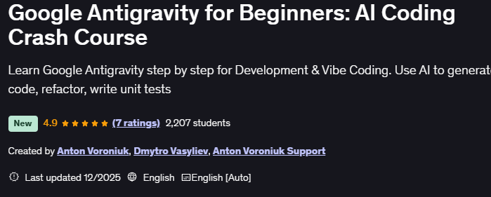 Google Antigravity for Beginners AI Coding Crash Course